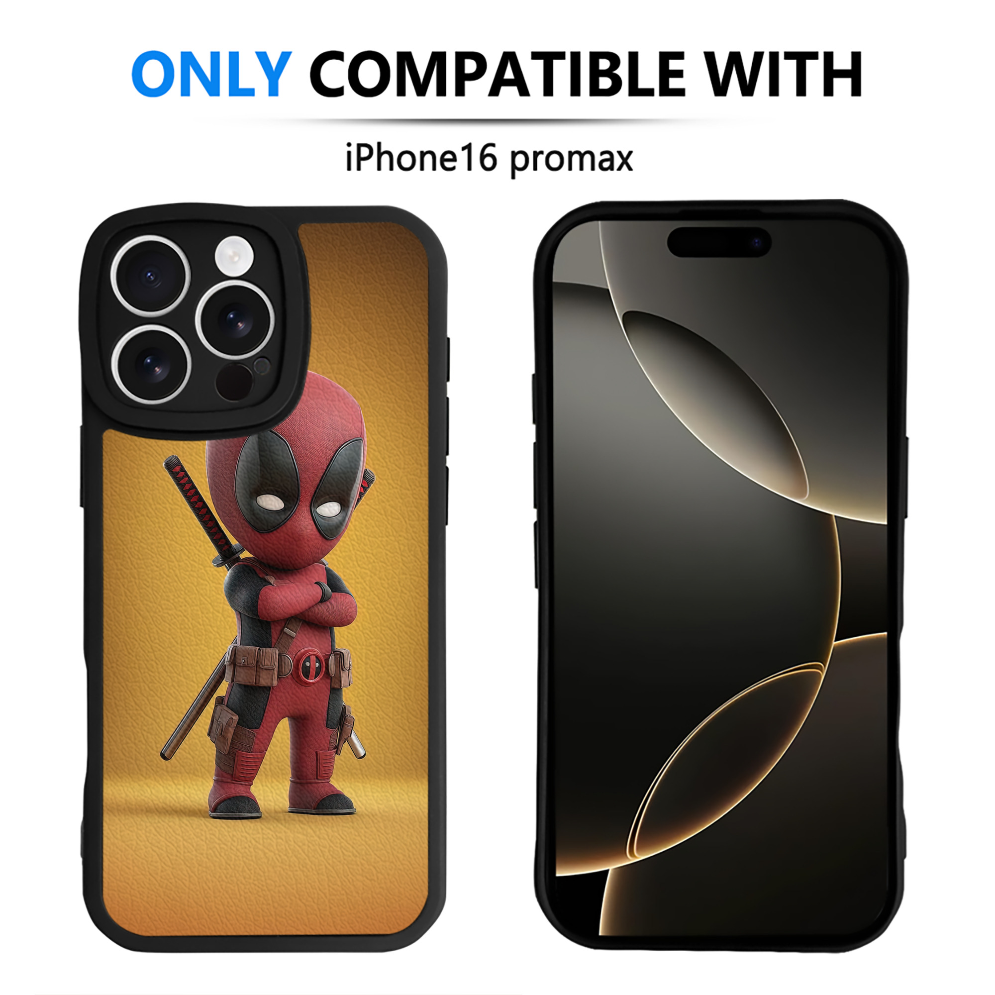 （画像用） Deadpool デッドプール 【iPhone 16シリーズ対応】シリコンスマホケース（レザー調） 材質：シリコン